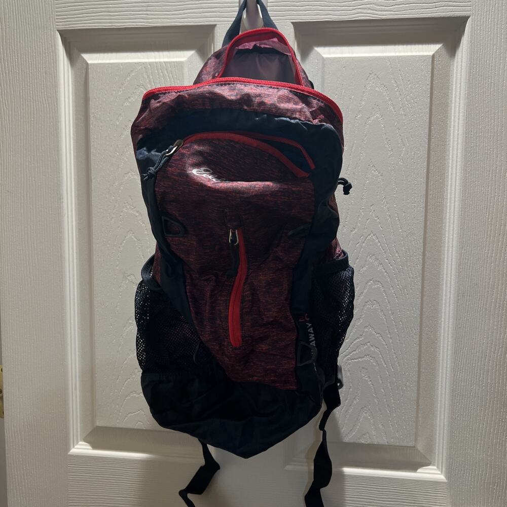 Eddie Bauer Backpack Blue/pink Stowaway Convertible Travel Light Outdoor 20 L - Picture 2 of 7